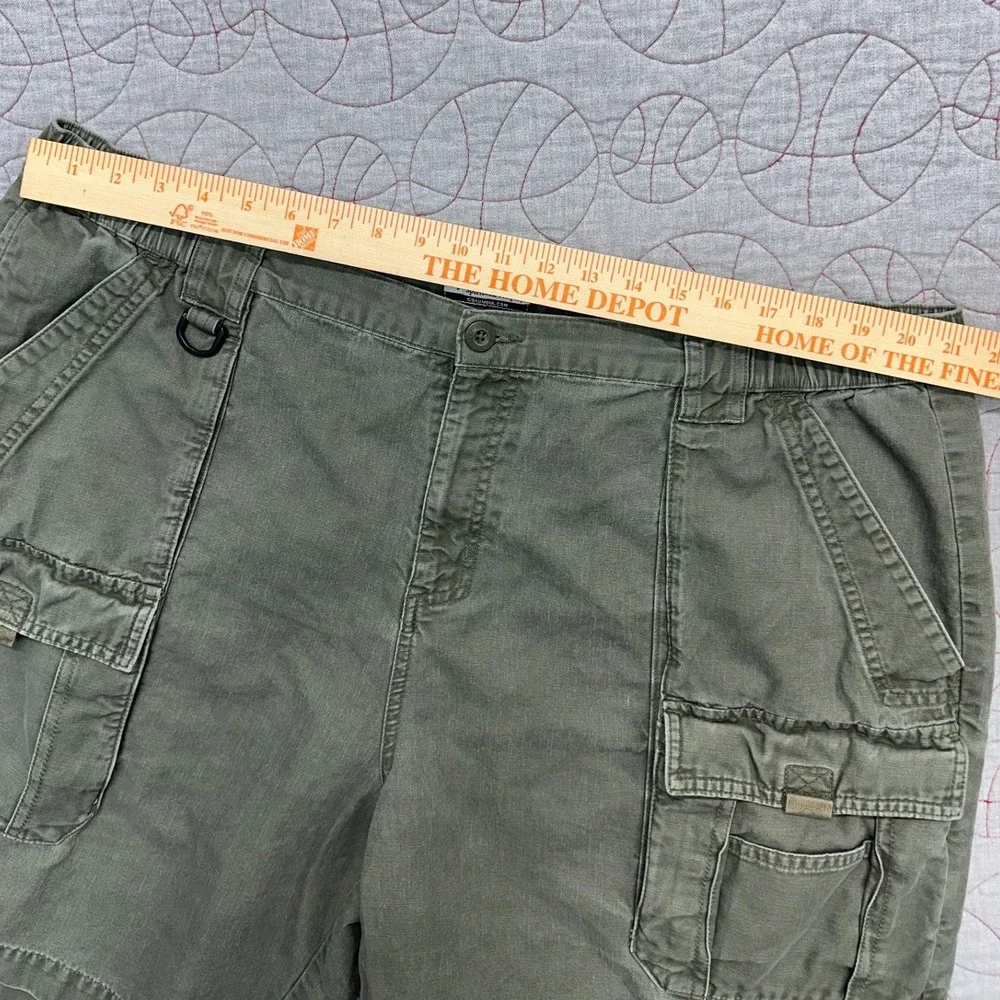 VTG Columbia Baggy Cargo Shorts Green AM4436 Cotton / Mens XXL
